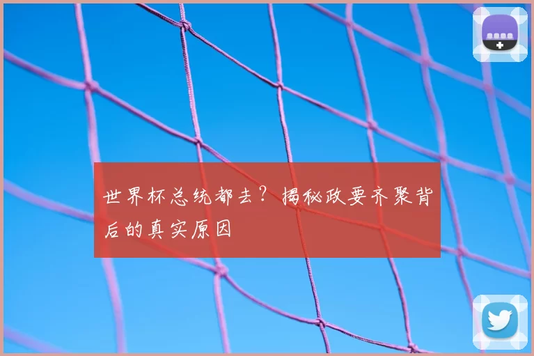 世界杯总统都去?揭秘政要齐聚背后的真实原因